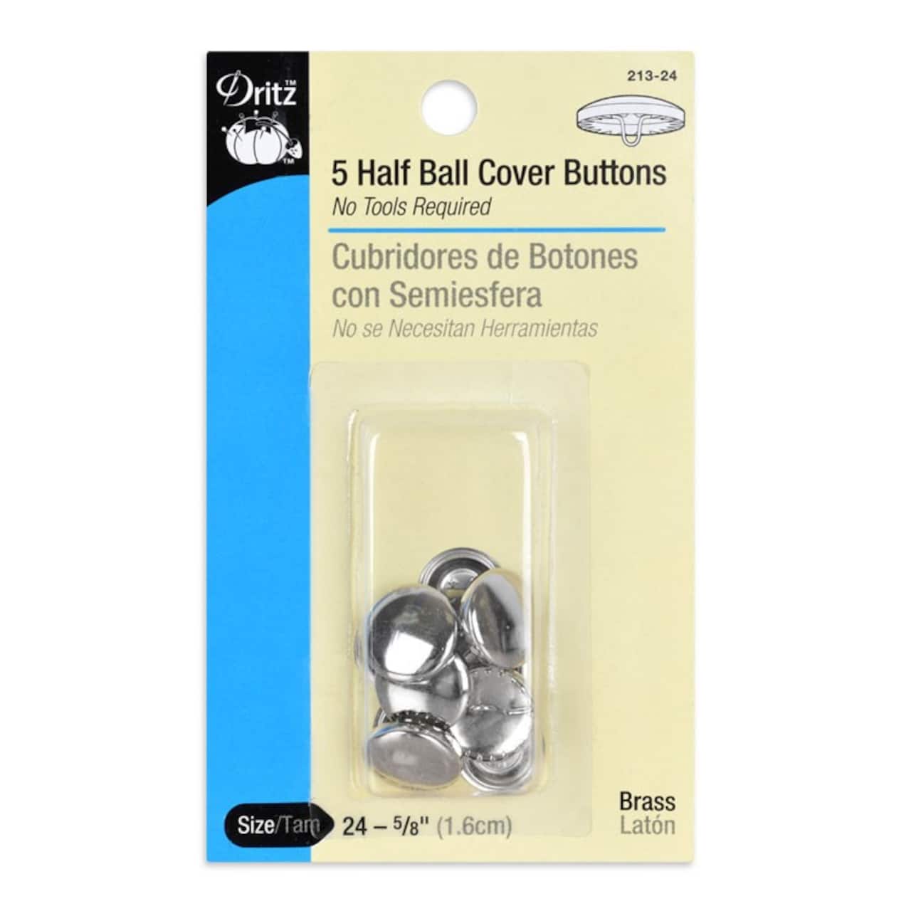 Dritz&#xAE; Half Ball Cover Buttons, Size 24